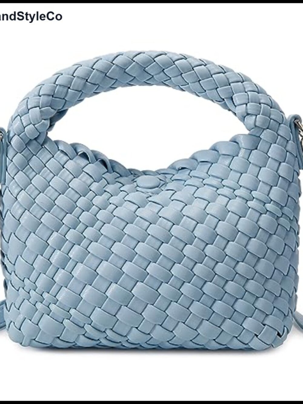 Faux Leather Woven Hobo Bag Mini Crossbody Tote Handmade Shoulder Bag